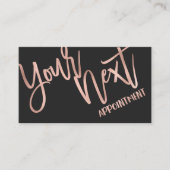 Eenvoudig Roos Gold Modern Typografie Black White Afsprakenkaartje (Voorkant)