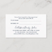 Eenvoudig Roos Gold Modern Typografie Navy Blue Aanbevelingskaartje (Achterkant)