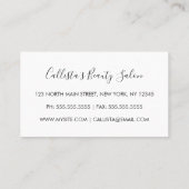 Eenvoudig Roos Gold Modern Typografie White Black Klantenkaartje (Achterkant)