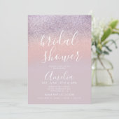 Eenvoudig Roos Gold Pink Vrijgezellenfeest Glitter Kaart (Staand voorkant)