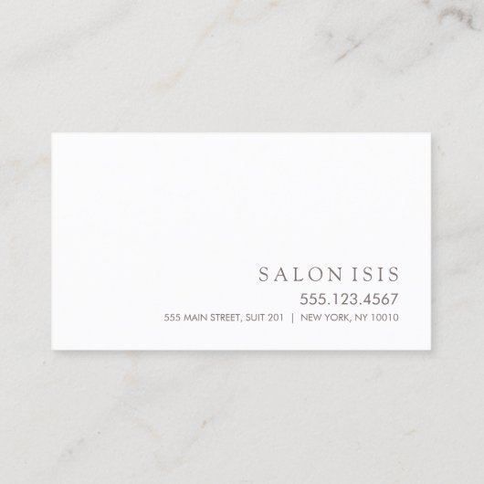 Eenvoudig Roos Gold Salon Spa Afspraak Herinnering Afsprakenkaartje (Achterkant)