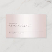 Eenvoudig Roos Gold Salon Spa Afspraak Herinnering Afsprakenkaartje (Voorkant)