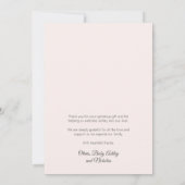 Eenvoudig Roos Gold Script Baby Foto Dank u Bedankkaart (Achterkant)