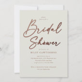 Eenvoudig Roos Gold Script-Vrijgezellenfeest Kaart (Voorkant)