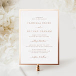 Eenvoudig Roos Gold Wedding Folie Uitnodiging<br><div class="desc">Eenvoudig en stijlvol,  deze formele trouwuitnodiging kenmerkt een klastig grens en elegant kalligrafiemanuscript dat in echte roos gouden folie wordt geduwd.</div>