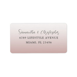 Eenvoudig Roos Gold Wedding RSVP Etiket