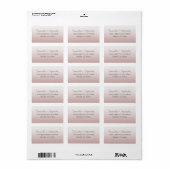 Eenvoudig Roos Gold Wedding RSVP Etiket (Full Sheet)