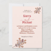 Eenvoudig Roos Gold Wildflower Weddenation Kaart (Voorkant)