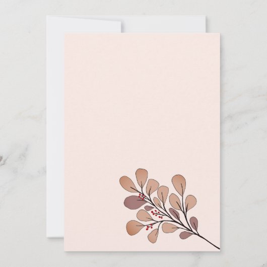 Eenvoudig Roos Gold Wildflower Weddenation Kaart (Achterkant)