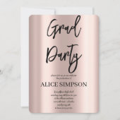 Eenvoudig roos goud Afstuderen Kaart (Voorkant)