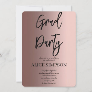 Eenvoudig roos goud Afstuderen Kaart