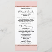 Eenvoudig Roos Goud Blush Roze Borstel Script Prog Programmakaart (Voorkant)