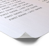 Eenvoudig roos goud confetti metallic elegant poster (Hoek)