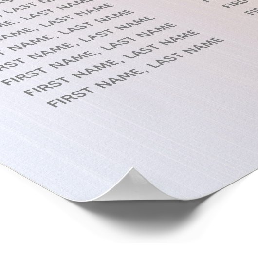 Eenvoudig roos goud confetti metallic elegant poster (Hoek)