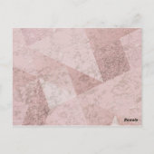 Eenvoudig Roos Goud Marmer Blauw Huwelijksuitnodig Briefkaart (Achterkant)