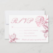 Eenvoudig Roos Goud Moderne Bloemen Huwelijk RSVP (Voorkant)
