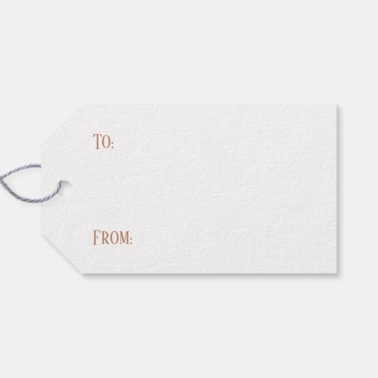 Eenvoudig Roos Gouden Faux Folie Dank u Cadeau Lab Cadeaulabel (Achterkant Horizontaal)