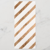 Eenvoudig roos gouden folie chique bruiloft menu (Achterkant)