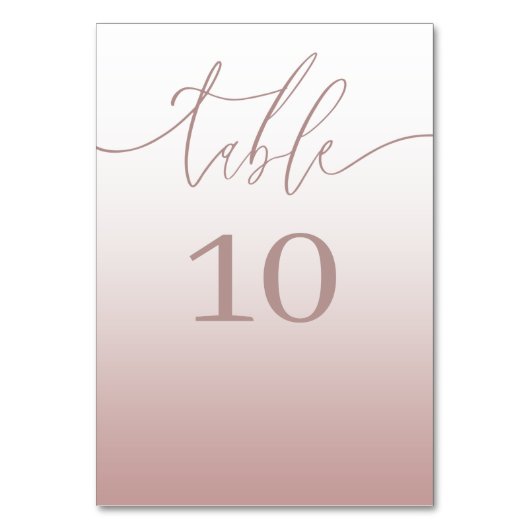 Eenvoudig Roos gouden gradiënt bruiloft Kaart (Voorkant)