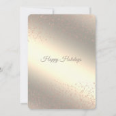 Eenvoudig roos gouden luxe feestdag kaart (Achterkant)