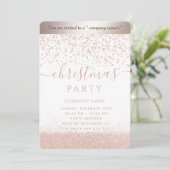 Eenvoudig roos gouden luxe feestdag kaart (Staand voorkant)