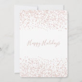 Eenvoudig roos gouden luxe feestdag kaart (Achterkant)