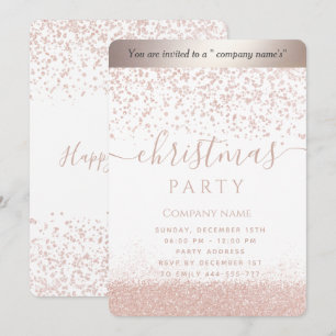 Eenvoudig roos gouden luxe feestdag kaart