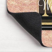 Eenvoudig roos gouden strepen patroon muismat (Hoek)