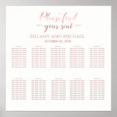 Eenvoudig roos goudkalligrafie hartsbruiloft poster (Voorkant)