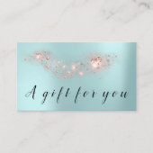 Eenvoudig Roos hart cadeau certificaat klein blauw (Voorkant)