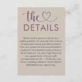 Eenvoudig Roos — Heart Weddenschap Informatiekaartje (Voorkant)