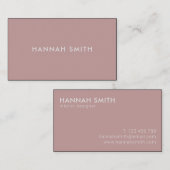 Eenvoudig Roos Modern minimalistisch Visitekaartje (Voorkant / Achterkant)