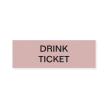 Eenvoudig Roos Pas getrouwd Wedding Drink Ticket