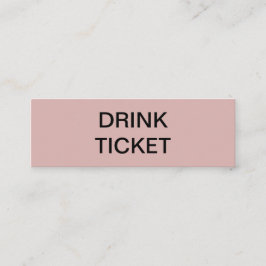 Eenvoudig Roos Pas getrouwd Wedding Drink Ticket