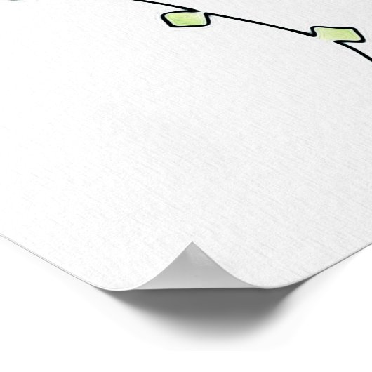 Eenvoudig Roos Poster (Hoek)