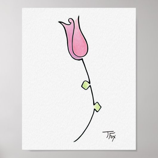 Eenvoudig Roos Poster (Voorkant)