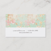 Eenvoudig  Roos Print Floral Visitekaartje (Achterkant)