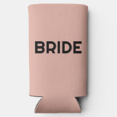 Eenvoudig Roos (roze) elegante weddenschappen Seltzer Blikjeskoeler (Achterkant)