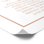 Eenvoudig Roos Roze Monogram Elegante bruiloft Poster (Hoek)