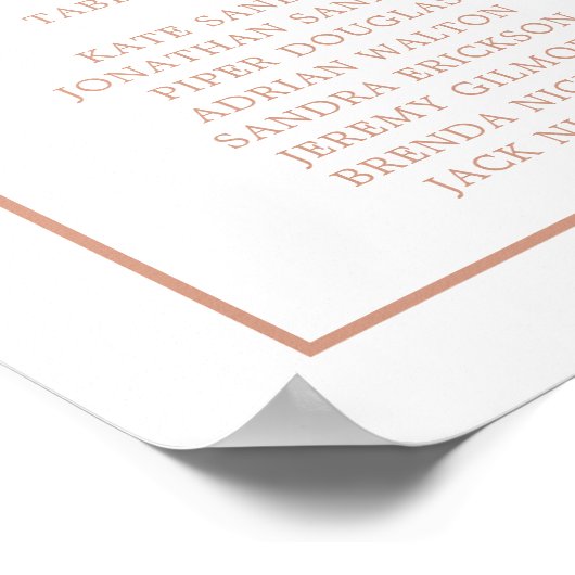 Eenvoudig Roos Roze Monogram Elegante bruiloft Poster (Hoek)