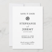 Eenvoudig Roos sparen de Uitnodiging van de Datum (Voorkant)