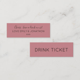 Eenvoudig Roos weddenschap Drink Ticket