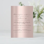 Eenvoudig Rose Gold Blush Bruids Sweet 16th Kaart (Staand voorkant)