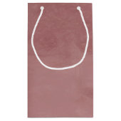 Eenvoudig rosy bruin monogram met naam klein cadeauzakje (Achterkant)