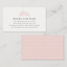Eenvoudig roze aanvraag bunny Book Informatiekaartje
