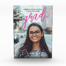 Eenvoudig roze Afstudeerder klasse van handgeschre