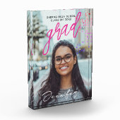 Eenvoudig roze Afstudeerder klasse van handgeschre Fotoblokken (Links)