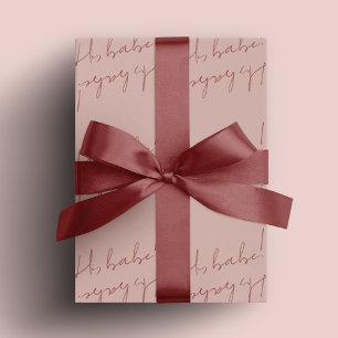 Eenvoudig Roze Babe Galentine's Day Feestje Cadeau Cadeaupapier