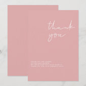 Eenvoudig roze Baby shower Hartelijk dank Kaart (Voorkant / Achterkant)