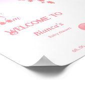 Eenvoudig roze baby shower poster (Hoek)
